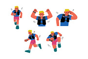 Character Trail Runner Man Vol. 2, a Sport Illustration by SLAB! Design (Thumbnail 2 of 3)