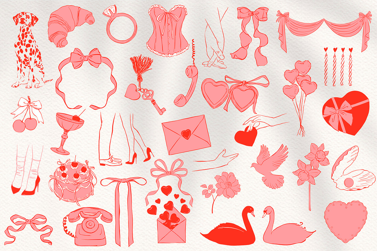 Valentine's love Illustration pack, an Object Graphic by Deveze Art & Co (Photo 6 of 9)