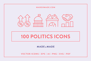 Politics Line Icons