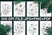 100 Wild Flowers Coloring Pages - KD, a Stationery Template by Design Station (Thumbnail 2 of 5)