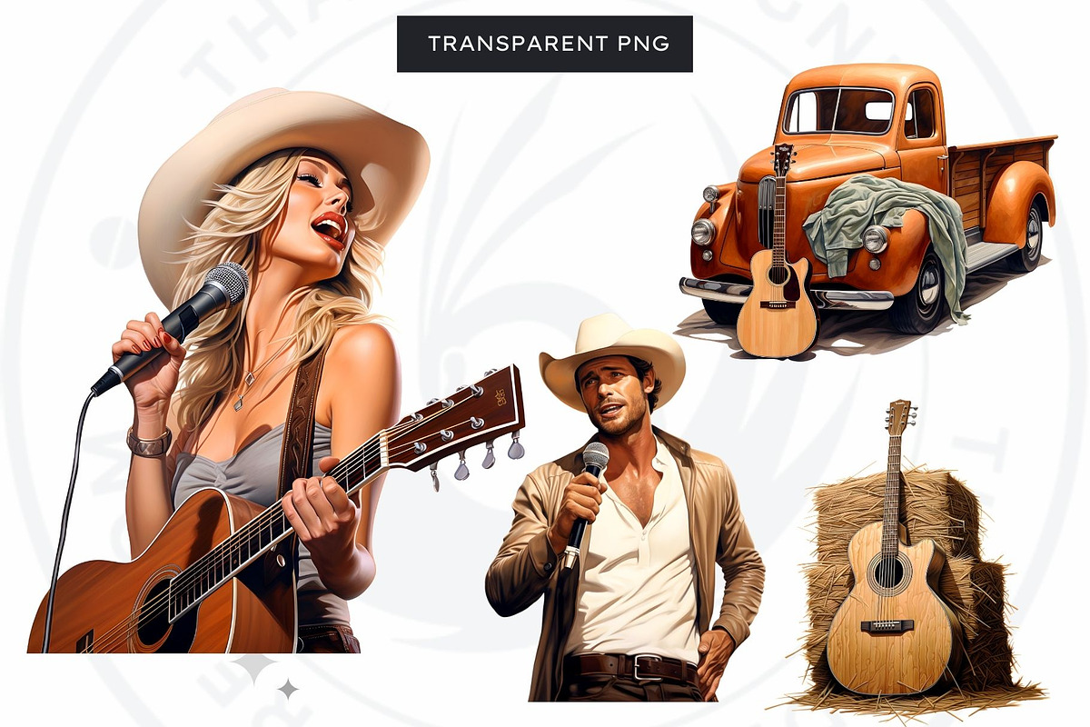 Country Music Western png clipart, a Person Illustration by ThatsDesignArt (Photo 6 of 9)