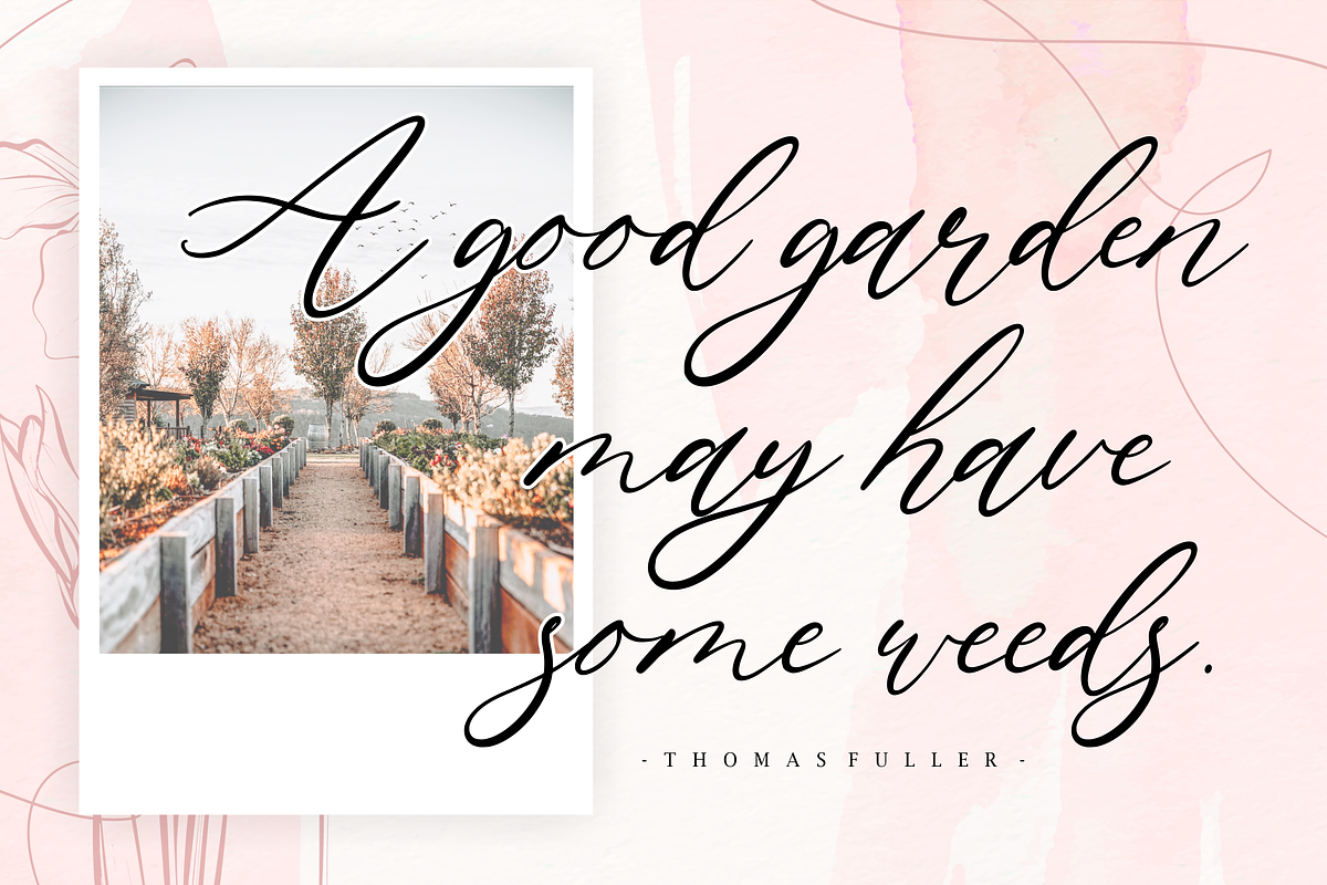 Natural Garden - Modern Script Font, a Script Font by Balpirick Studio (Photo 2 of 7)