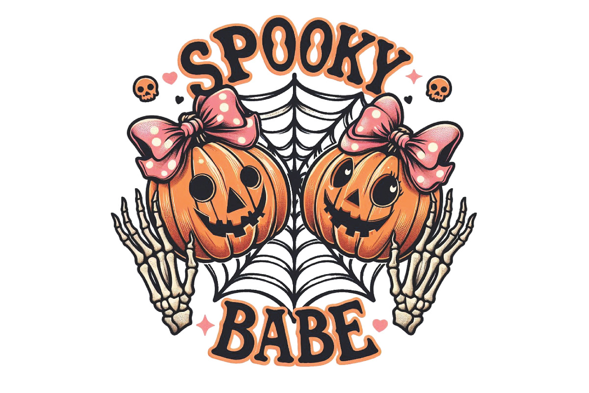 Spooky Babe Skeleton Halloween PNG, an Illustration by CraftArtStudio (Photo 1 of 4)