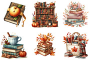 Autumn Books Sublimation Clipart Bun, an Illustration by DreamArtGraphic (Thumbnail 3 of 4)