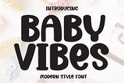 Baby Vibes | Script Font, a Script Font by Scratchones (Thumbnail 1 of 8)