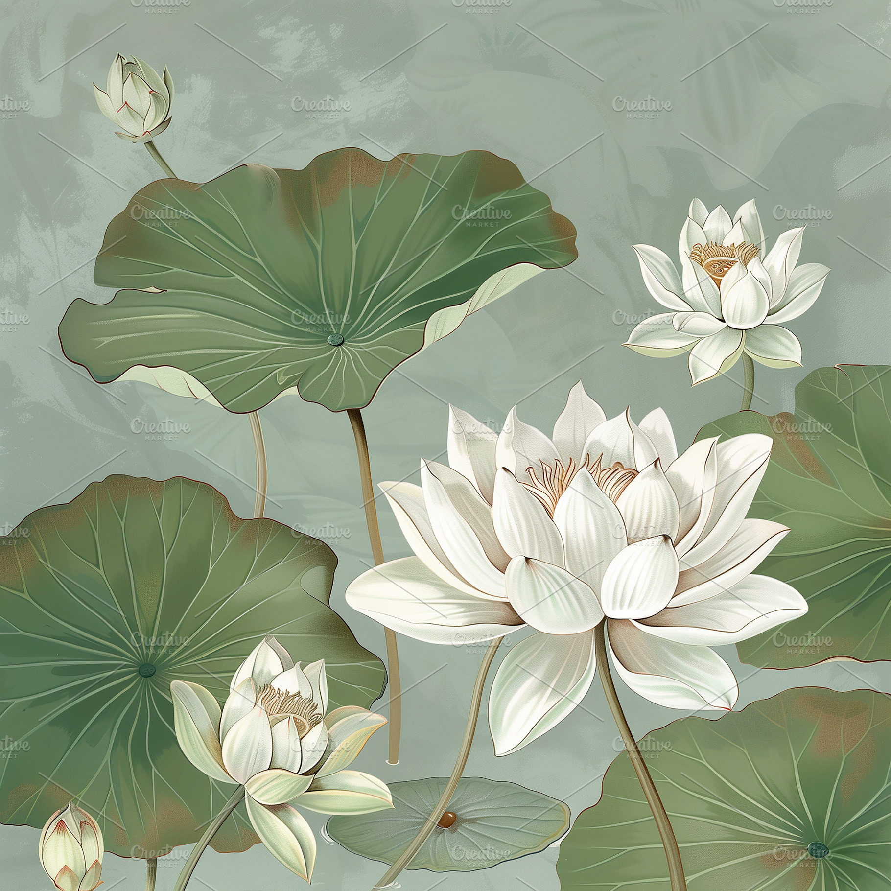 A set of botanical drawing featuring, a Photo by Imaginarium