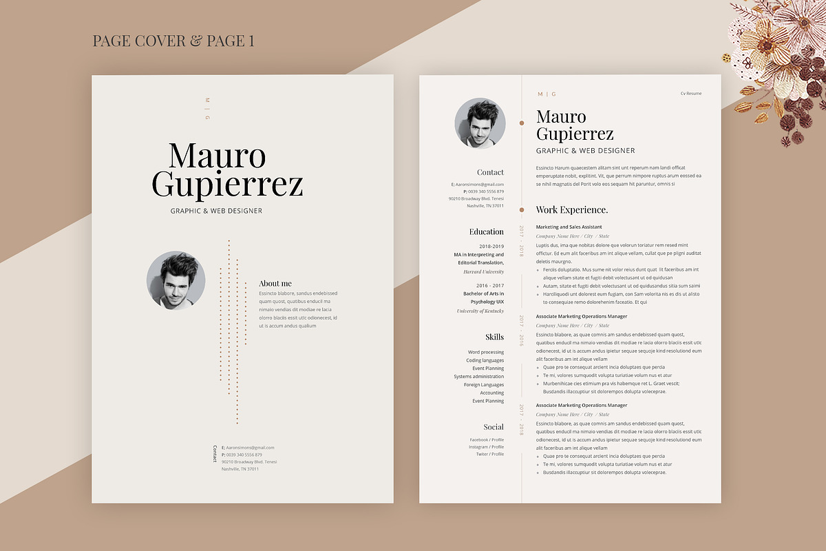 Resume / Cv Template, a Resume Template by Estartshop (Photo 3 of 7)