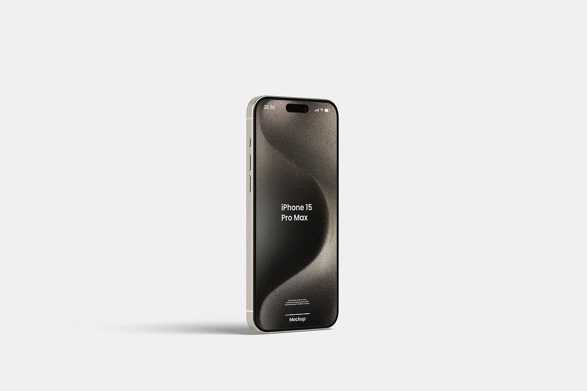 iPhone 15 Pro Max Mockup, an iPhone Mockup by Graphicbars (Photo 5 of 20)