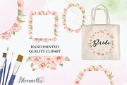 Watercolour Flower Pink Clipart Set, a Decorative Illustration by Bloomella (Thumbnail 5 of 7)