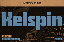 Kelspin - Blocky Experimental Fonts