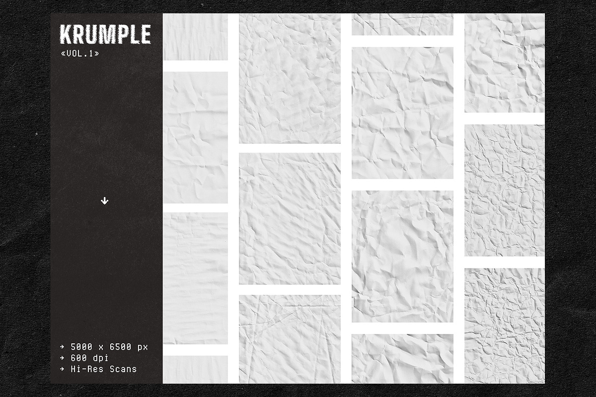 Hi-res Crumpled Paper Textures, a Texture Graphic by Indie Beginning (Photo 2 of 4)