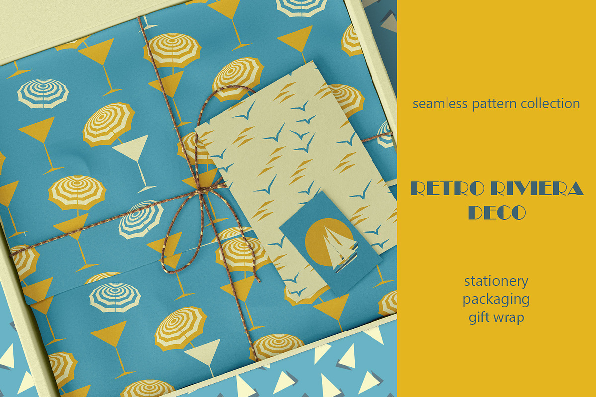 Retro Riviera Deco Seamless Patterns, a Pattern Graphic by Svetlana Lerie (Photo 6 of 10)