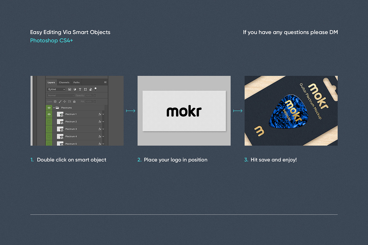 Guitar Pick Mockup, a Product Mockup by Mokr (Photo 5 of 5)