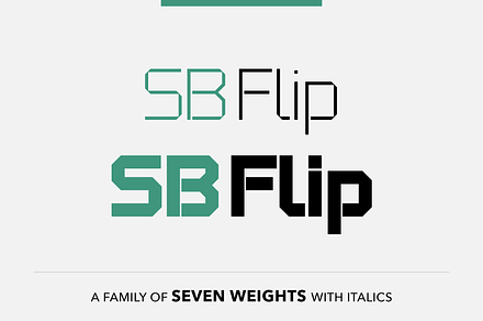 Flip - Square font, a Sans Serif Font by SelfBuild Type