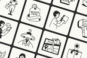 Animated Shopping Drawing Set, an Outline Icon by Vectors Market (Thumbnail 4 of 5)