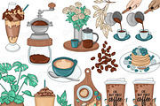 Coffee Lover Clipart, an Illustration by GlamArtZhanna (Thumbnail 2 of 4)