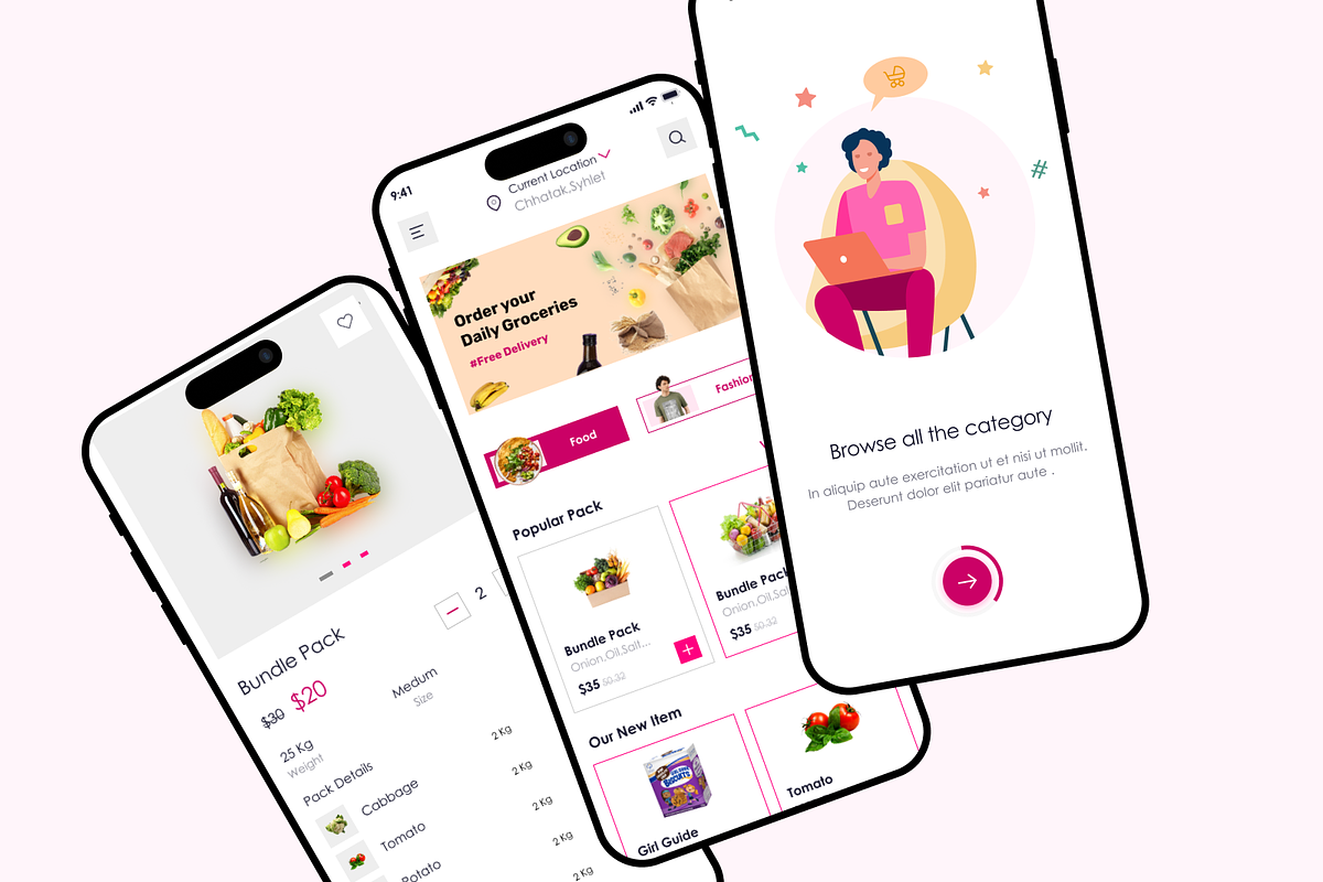 Grocery and T-Shirt eCommerce App, a Design Template by RayeesKhan (Photo 3 of 4)