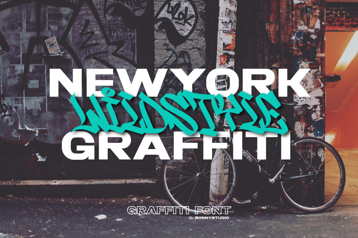 Wildside Urban Graffiti Font, a Blackletter Font by Ronny Studio (Photo 3 of 12)