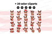 Moose Reindeer Clipart Set, an Animal Illustration by Palau (Thumbnail 8 of 10)