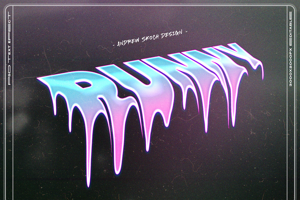 Liquid Melted Text Effects vol 1, a Layer Style Add-On by Andrew Skoch Design (Photo 6 of 10)