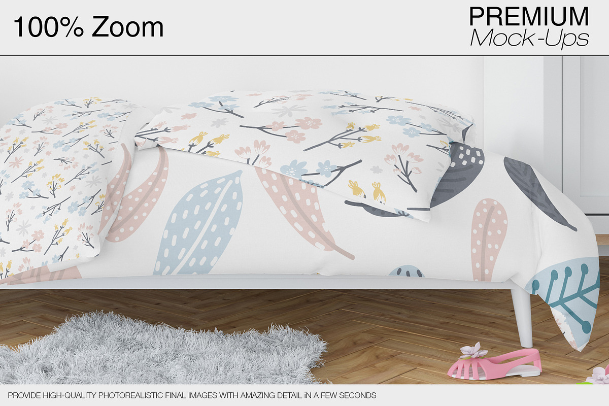 Nursery Bedding, Frame & Wall Mockup, a Household Mockup by mock-ups (Photo 23 of 23)