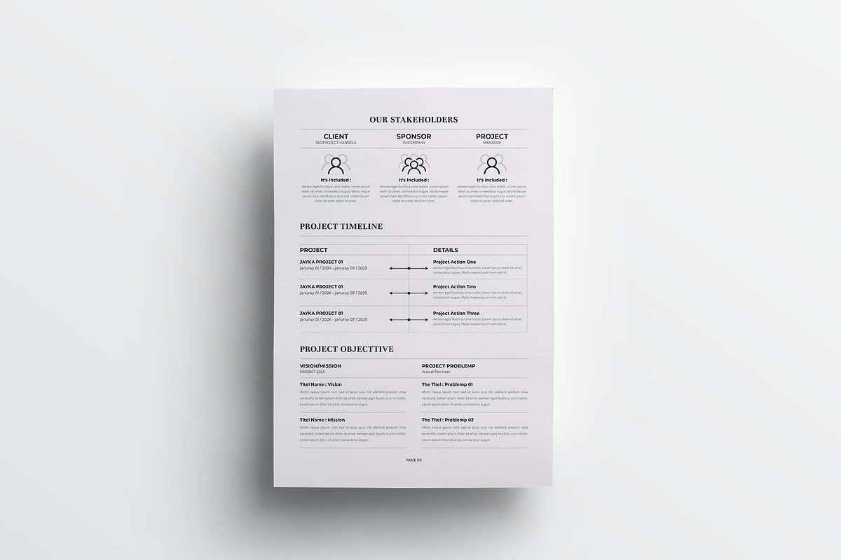 Project Plan | MS Word & Indesign, a Stationery Template by design_hut (Photo 4 of 6)