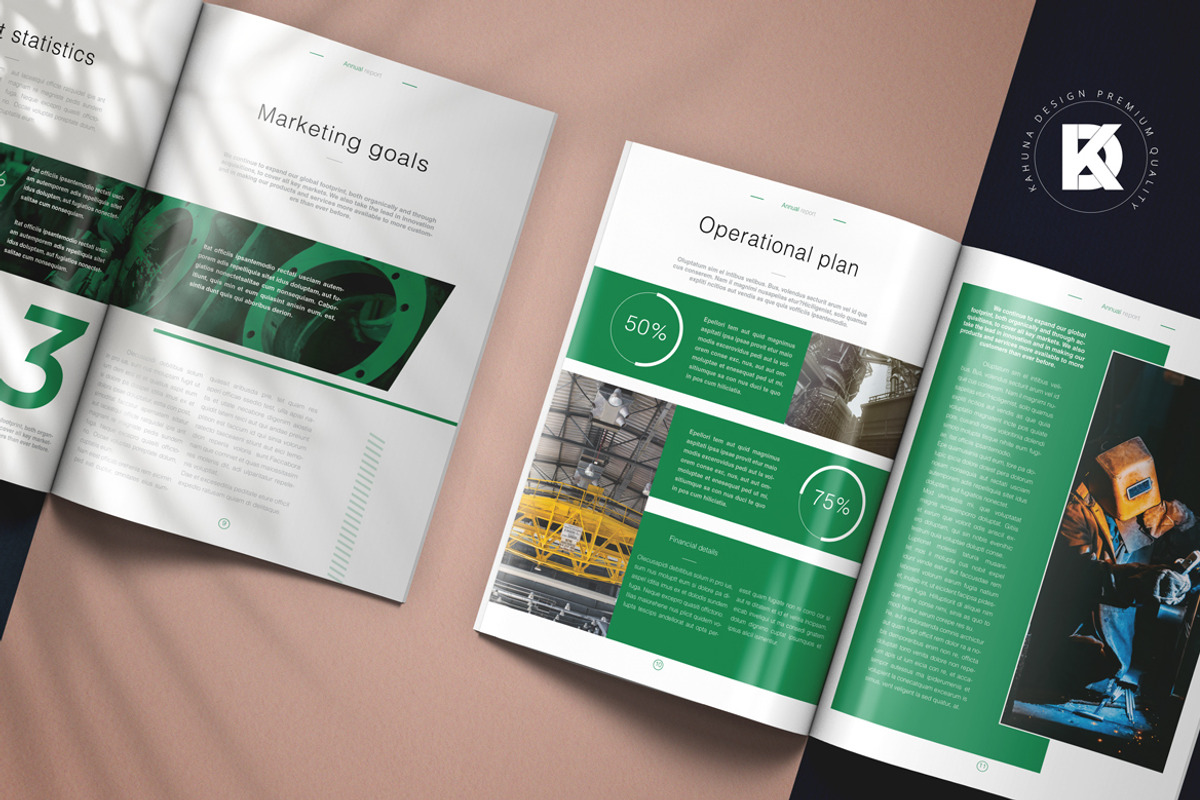 Annual Production Corporate Report, a Stationery Template by Kahuna Design (Photo 7 of 10)
