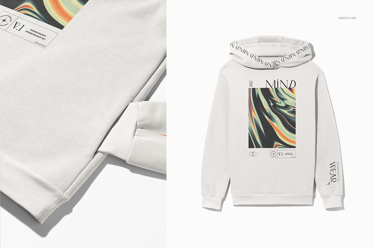 Oversized Hoodie With Hood Mockup, a Hoody Mockup by creatsy5 (Photo 5 of 17)