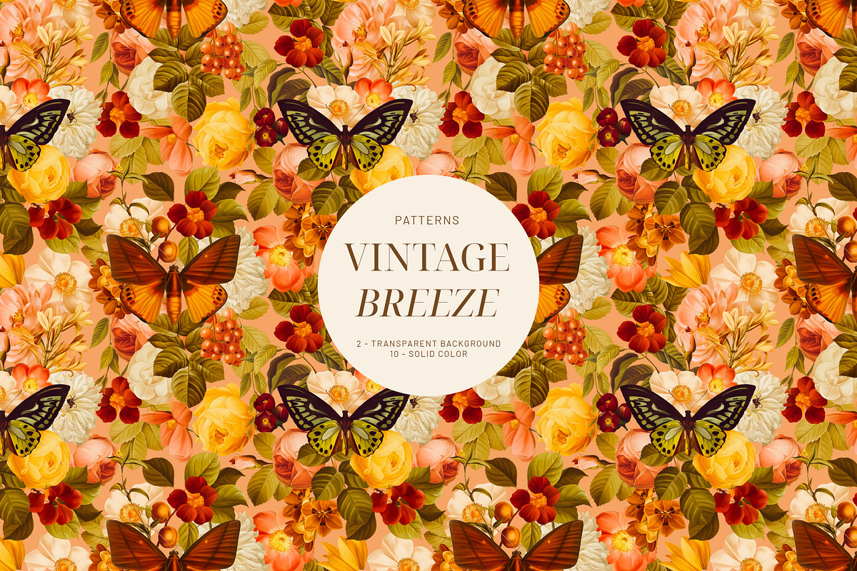Vintage Breeze Floral Collage Art, a Decorative Illustration by Eclectic Anthology (Photo 9 of 10)