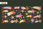 FUNKY STARS clipart, patterns, cards, a Decorative Illustration by Elliko shop (Thumbnail 2 of 8)