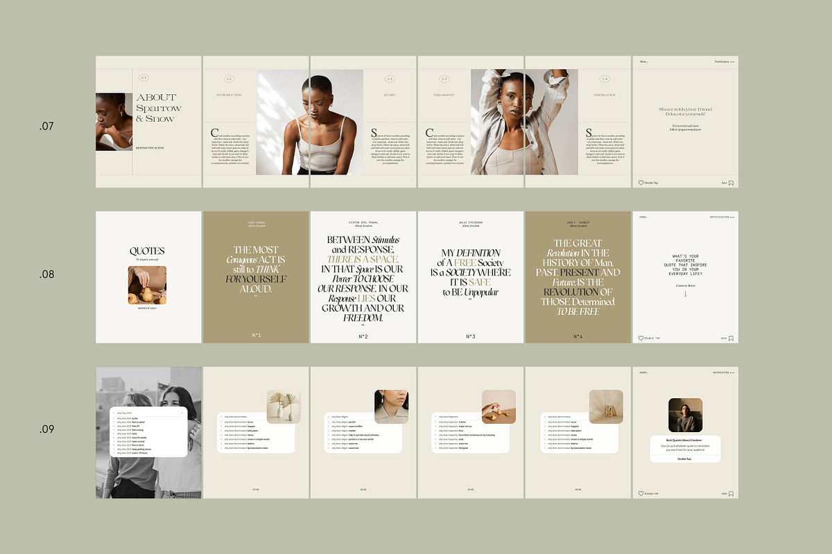 Sage Step by Step Carousel Templates, a Social Media Template by Sparrow & Snow (Photo 6 of 13)