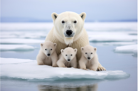 Majestic Polar bears snow arctic, an Animal Photo by Ylivdesign