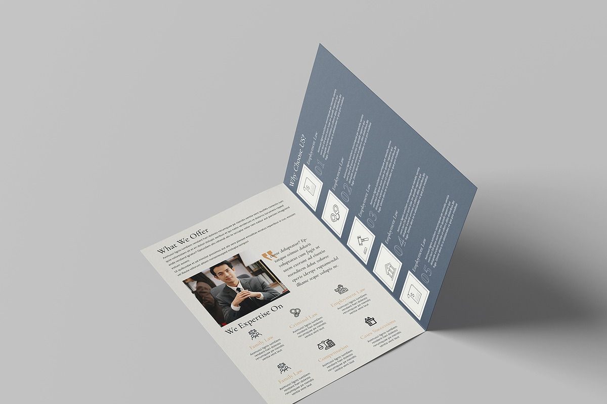 Lawyer Bi-fold Brochure, a Brochure Template by azadcsstune (Photo 4 of 4)