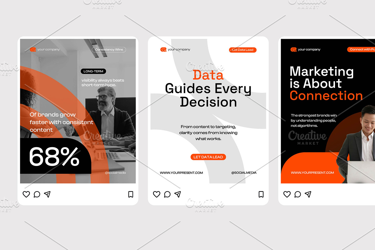 Marketing Growth Data - Instagram, a Social Media Template by Izdihaar_Studio (Photo 2 of 4)