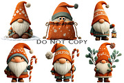 Whimsical Christmas Gnome Clipart, an Illustration by Craft Nest (Thumbnail 2 of 10)