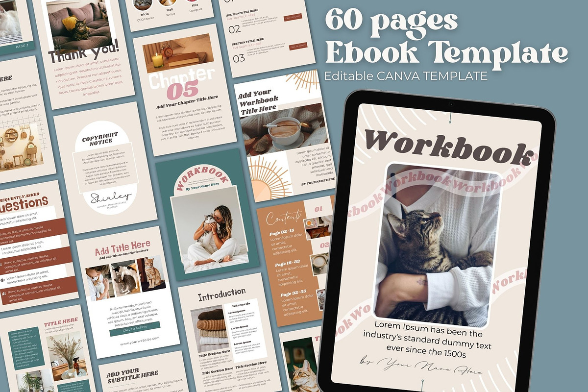 60-Page Canva Ebook workbookTemplate, a Templates & Theme by iloveTemplate (Photo 5 of 5)