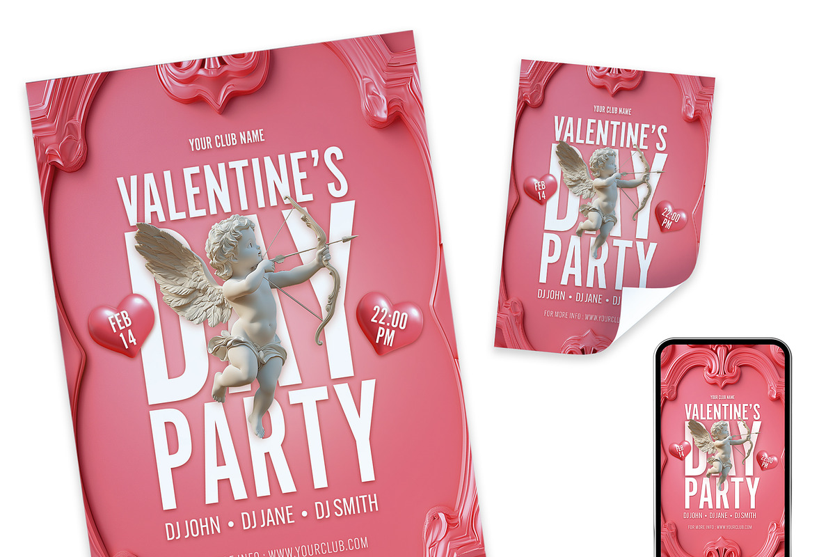 Valentine’s Poster & Social Media, a Print Template by McLittle Stock (Photo 1 of 4)