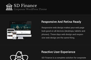 SD Finance - WordPress Theme