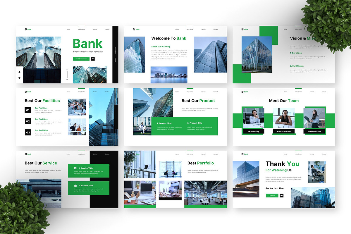 Bank - Finance Google Slide, a Presentation Template by Deepslide Studio (Photo 3 of 4)