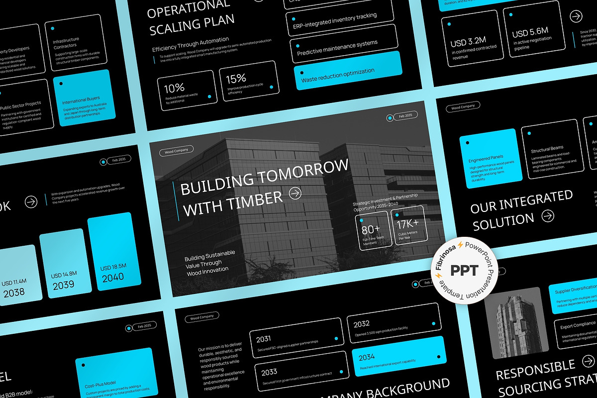 Business Plan Template, a Presentation Template by FIBRINOSÄ (Photo 1 of 7)