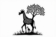 Giraffe Silhouette Vector design, an Illustration by Amazin_art (Thumbnail 14 of 21)