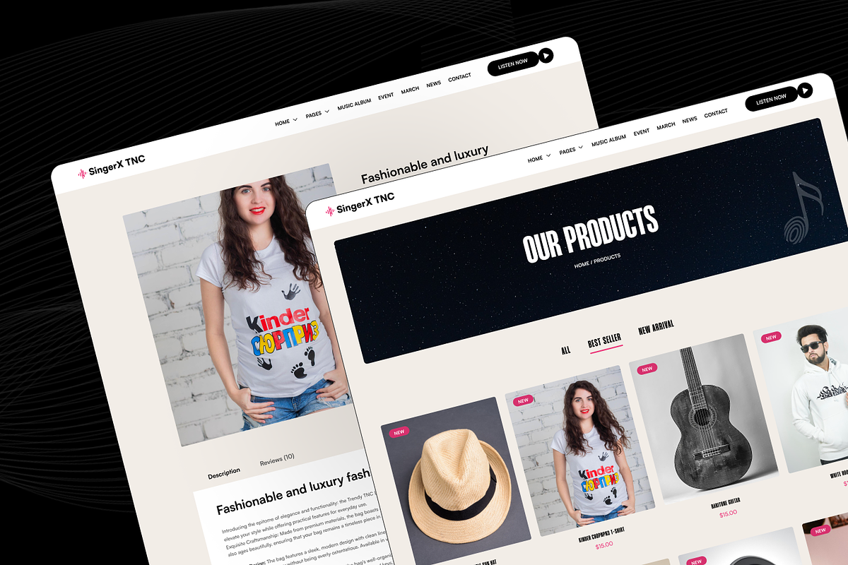 SingerX TNC - Singer Portfolio Site preview 5