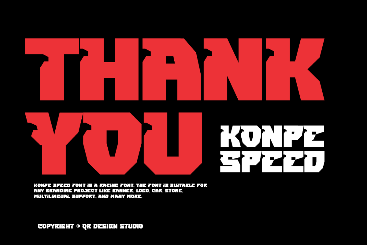 Konpe Speed - Racing Car Font, a Sans Serif Font by QR Design Studio (Photo 12 of 12)