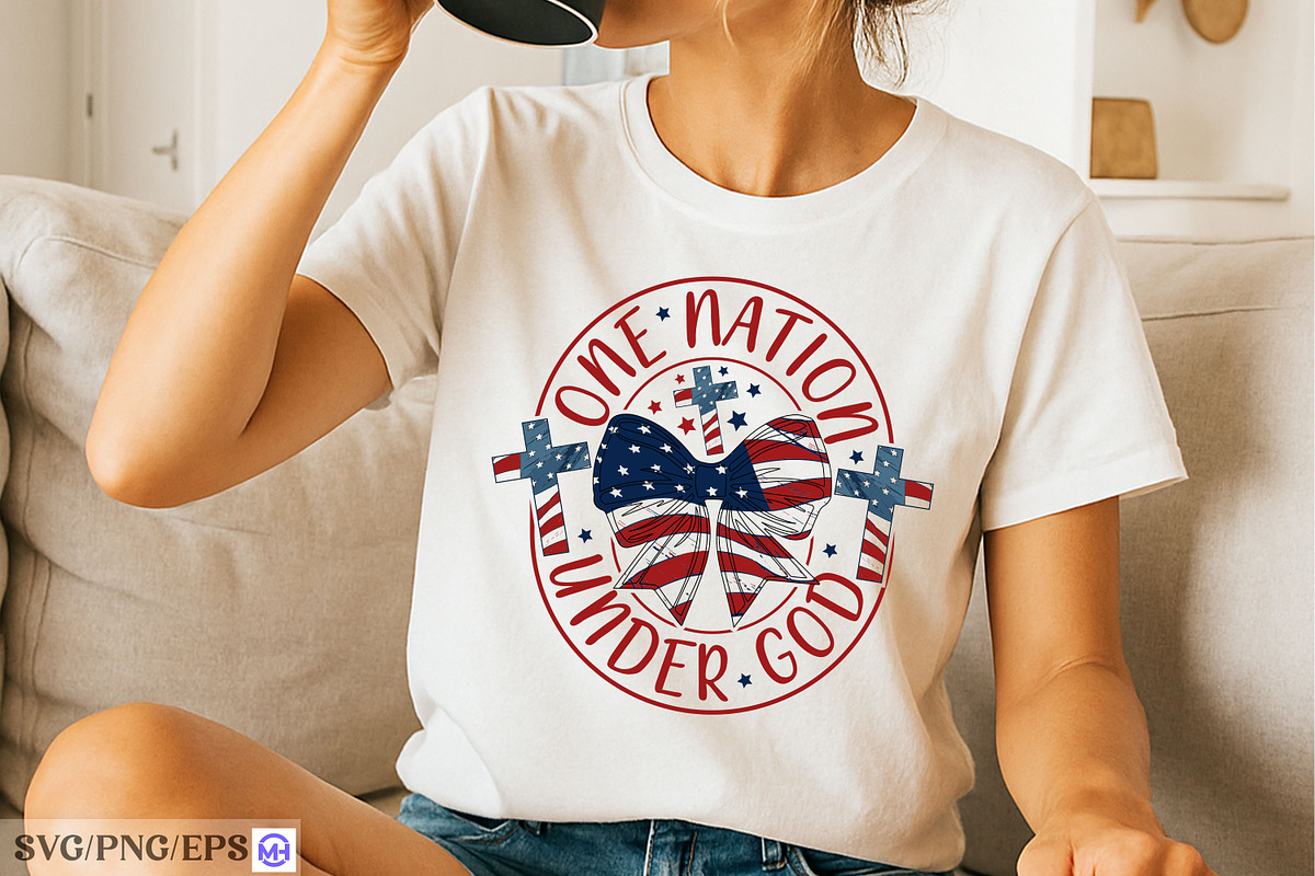 One Nation Under God 4th of July SVG, a Graphic by mh_arif (Photo 4 of 4)