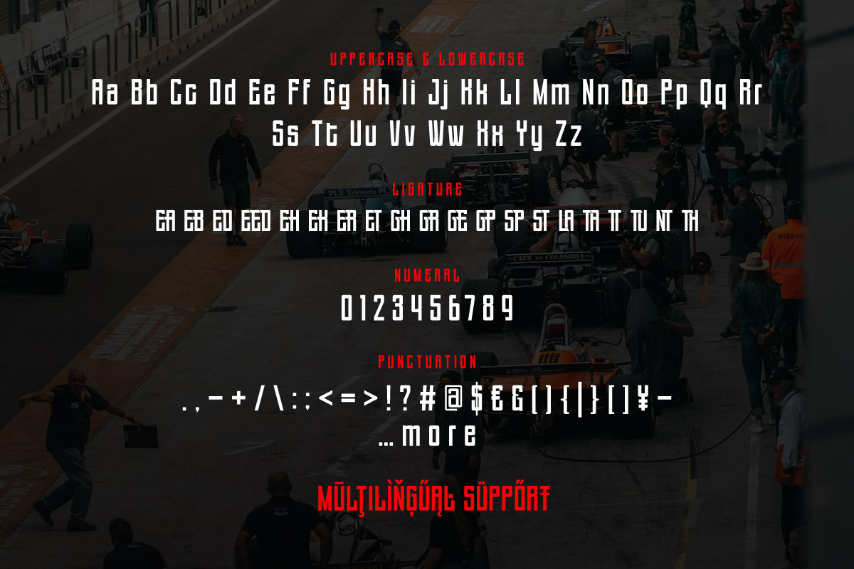 Throlacon - Condensed Racing Font, a Sans Serif Font by twinstd (Photo 9 of 9)