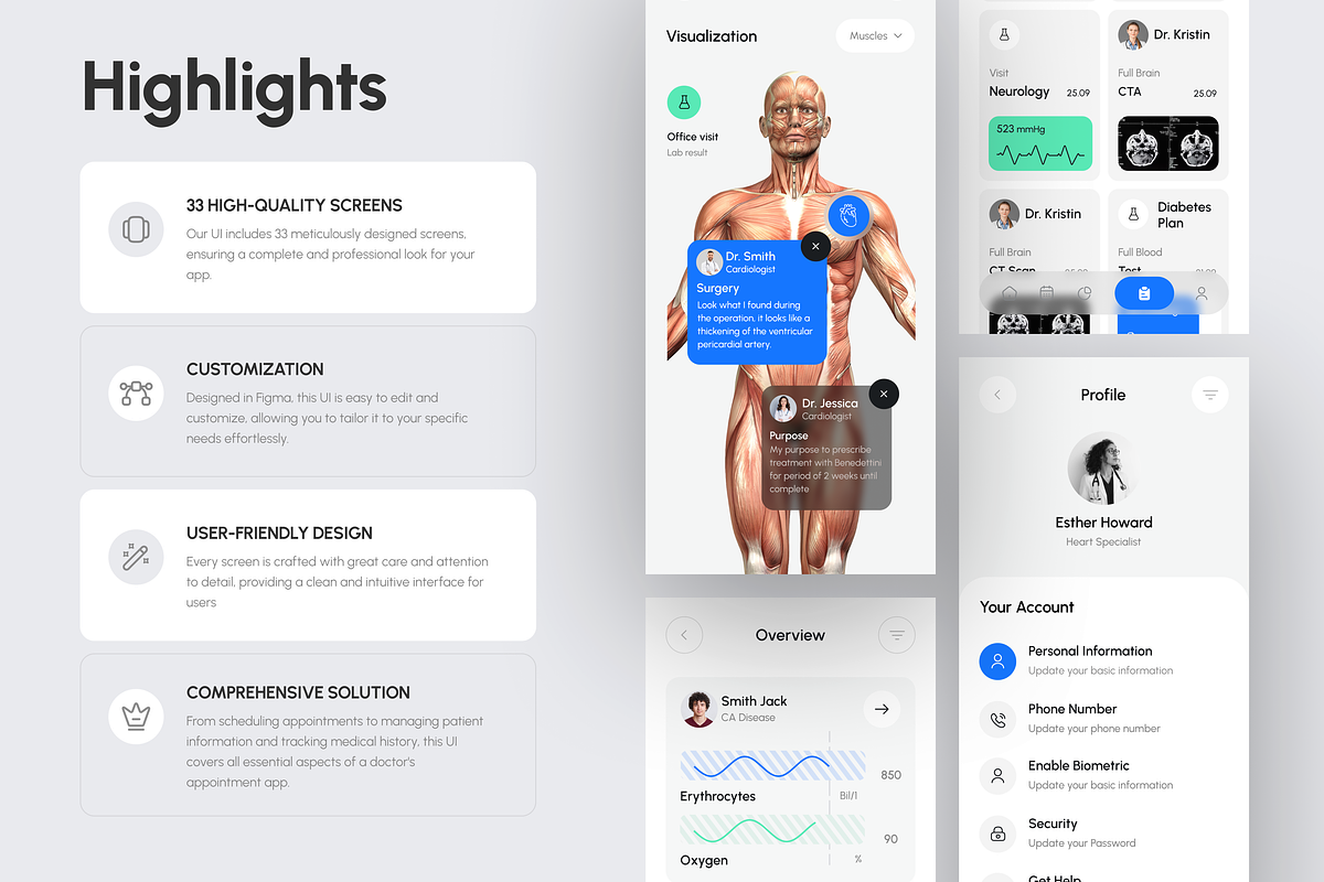 Doctor Appointment App UI, an App Template by Brickclay (Photo 2 of 6)