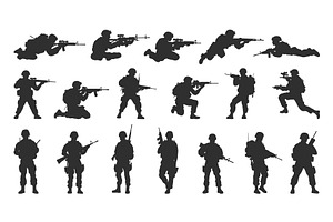 Black silhouette of military, a Person Illustration by Valerie Bodnar