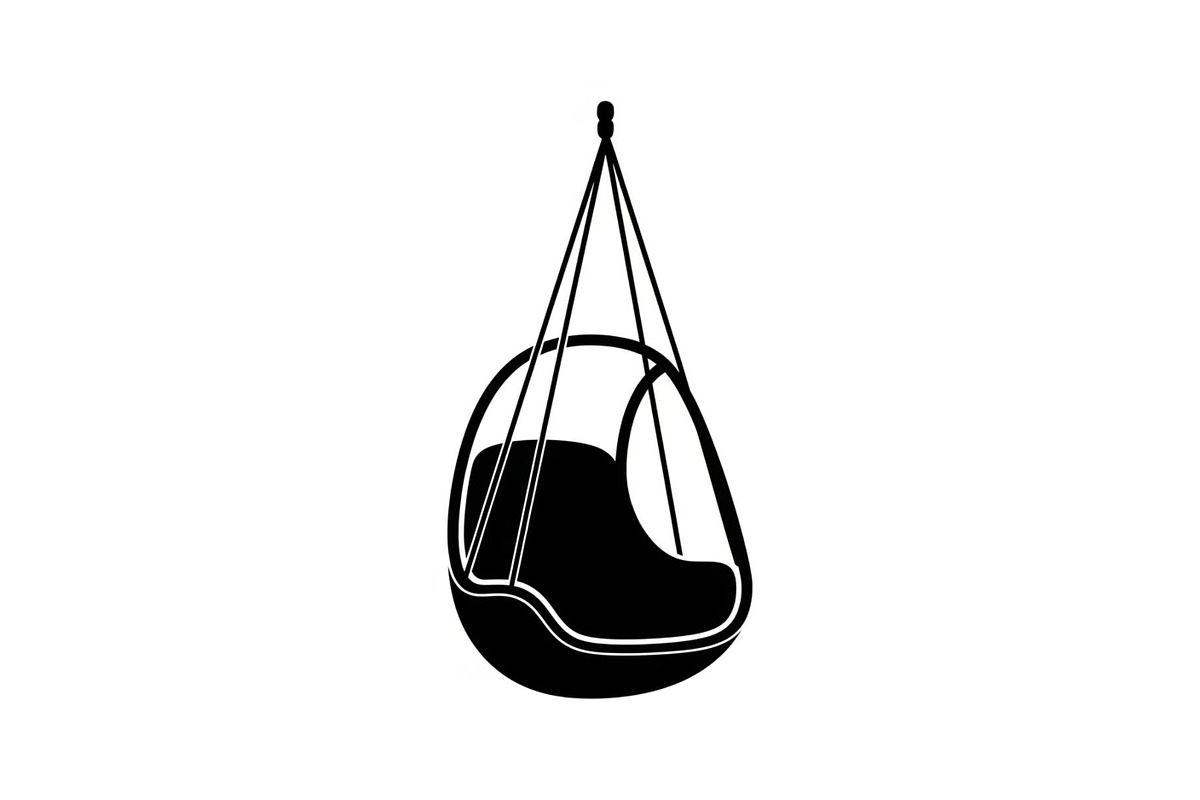 Hanging Egg Chair Silhouette Bundle, an Illustration by Designer_Momina (Photo 23 of 51)