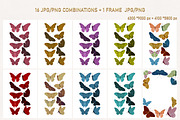 Pastel Butterfly Clipart & Pattern, an Animal Illustration by Vaniuta_Art (Thumbnail 6 of 12)