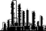 Industrial Factory Silhouette Bundle, an Illustration by Designs_River (Thumbnail 8 of 45)